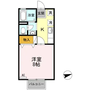 山口県防府市佐波1【アパート】の間取り