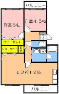カーサフェリス【3階】の間取り