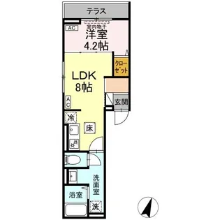 DROOM万町2【1階】の間取り