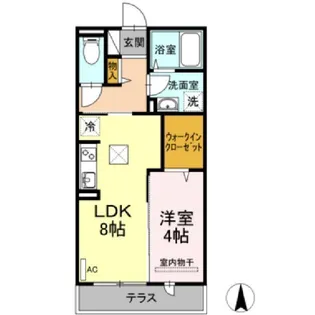 セジュールKAMI G【1階】の間取り