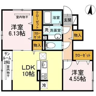 グレイスパール平和台【1階】の間取り