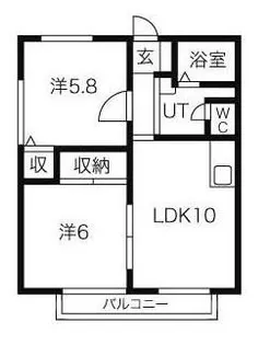 サントピアK【2階】の間取り