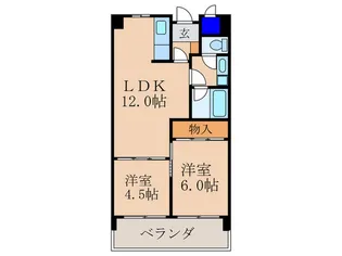 リビエ-ル桃山【5階】の間取り