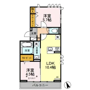 ラ・サカン【3階】の間取り