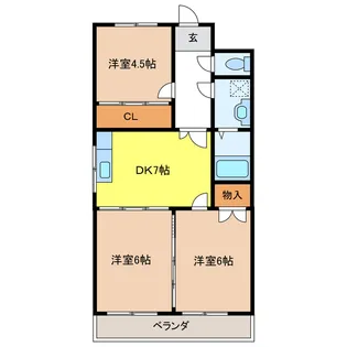 エヌタス西河渡【4階】の間取り