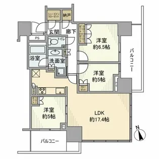 プラウドタワー小岩ファースト【12階】の間取り