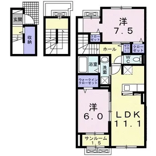 ベル ラ ヴィ【3階】の間取り