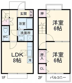 茨城県坂東市上出島【一戸建】の間取り