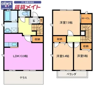 ラヴィオラ【1階】の間取り