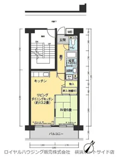 フロール山田町第3【5階】の間取り