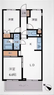 神奈川県川崎市宮前区犬蔵3【マンション】の間取り