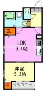 ルラーシュ新宿【2階】の間取り