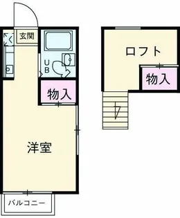 コーポ白鷺【1階】の間取り
