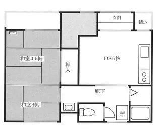 岡田荘【1階】の間取り