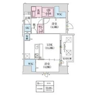 スプランディッドX【7階】の間取り