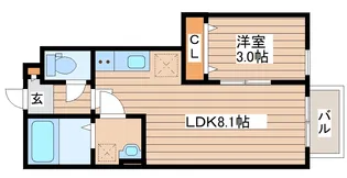 ディアコートIIA【1階】の間取り