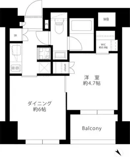 パークリュクス銀座mono【6階】の間取り