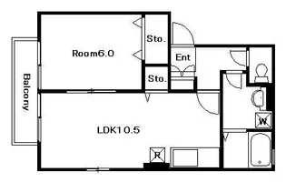 コンフォールウィルモア【1階】の間取り
