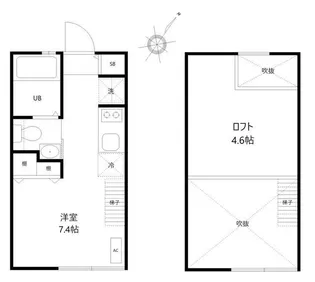 グランエッグス東中野S【2階】の間取り