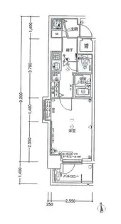 パークウェル高輪【6階】の間取り