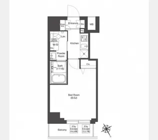 コンフォリア門前仲町サウス【7階】の間取り