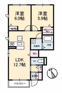 シャーメゾンクレシェンテ【2階】の間取り