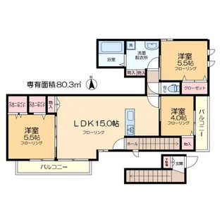 ヘーベルメゾン平井【2階】の間取り