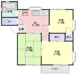 三幸ハイツ2号【2階】の間取り