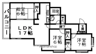 メゾン西千代田【1階】の間取り