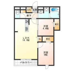 メゾン ド セリジエ【1階】の間取り