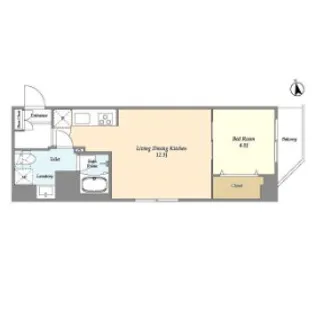 アルファコート東あずま【2階】の間取り