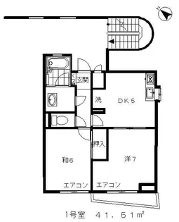 松栄マンション【1階】の間取り