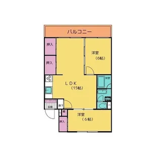 旭町スカイハイツ【3階】の間取り