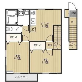 UハイツIst【2階】の間取り