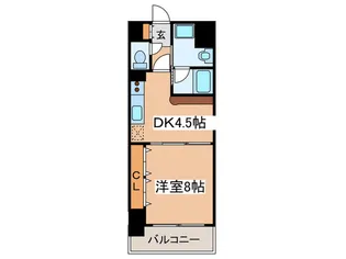 ブランクレ-ル谷町【13階】の間取り