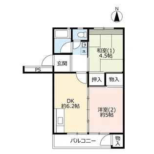 UR西上尾第二【5階】の間取り