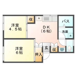プレジール藤山【2階】の間取り
