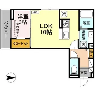 J-Room☆妃 VII番館 屋代駅前【3階】の間取り