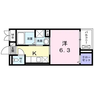 フェリスティ竹沢【2階】の間取り