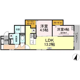D ROOM八本松1丁目【2階】の間取り