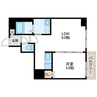 レジディア桑園【3階】の間取り