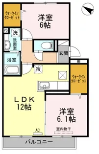 ルミナス東雲【2階】の間取り