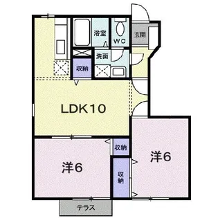 サニーハウス城西【1階】の間取り