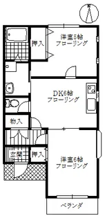 サニーハイムII【2階】の間取り