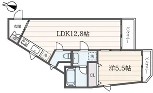 クレール戸塚【1階】の間取り