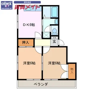 サンライズ【3階】の間取り