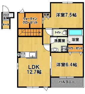 カネエーズ中台C【2階】の間取り