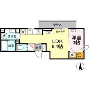 Dスクエア乞田【1階】の間取り