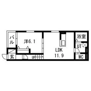 リヴェール神郷【1階】の間取り