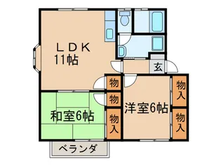 ハイツホープウェル【2階】の間取り